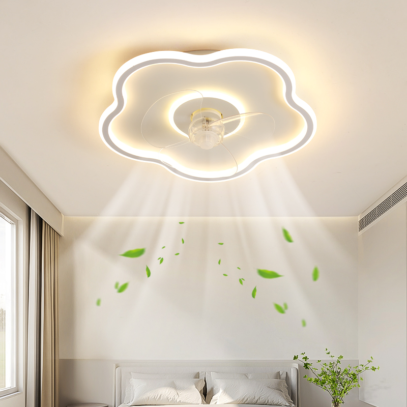 吸頂燈臥室風扇燈新款現代簡約隱形餐廳燈家用電扇燈Q219
