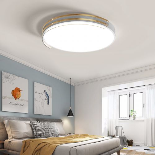  臥室吸頂燈現代簡約輕奢書房燈創意大氣家用圓形LED燈