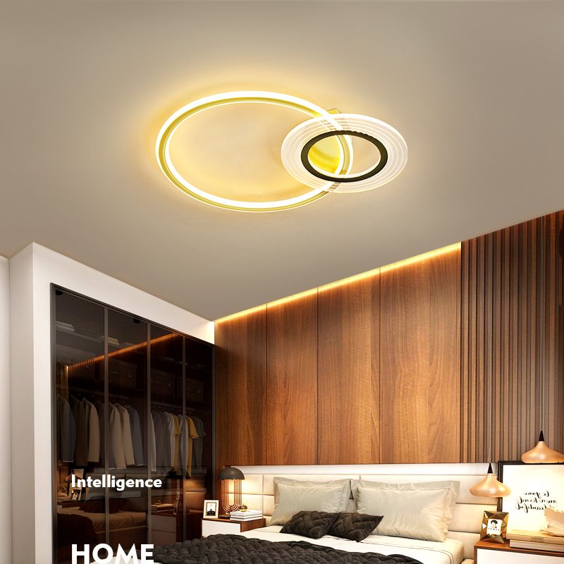 led主臥室燈簡約現代吸頂燈節能極簡創意房間燈大氣家用客廳燈