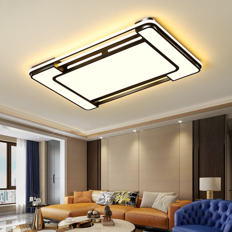 2021北歐現代簡約鐵藝亞克力LED客廳臥室吸頂燈