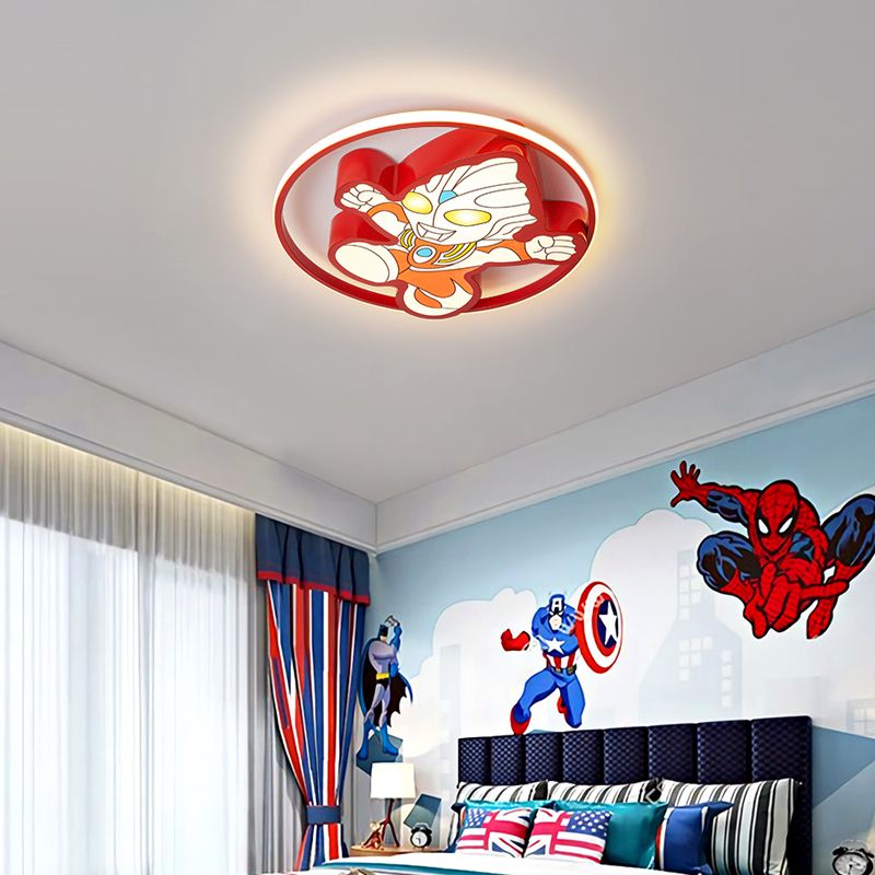 兒童房燈男孩房間燈現代簡約led吸頂燈創意個性女孩奧特曼臥室