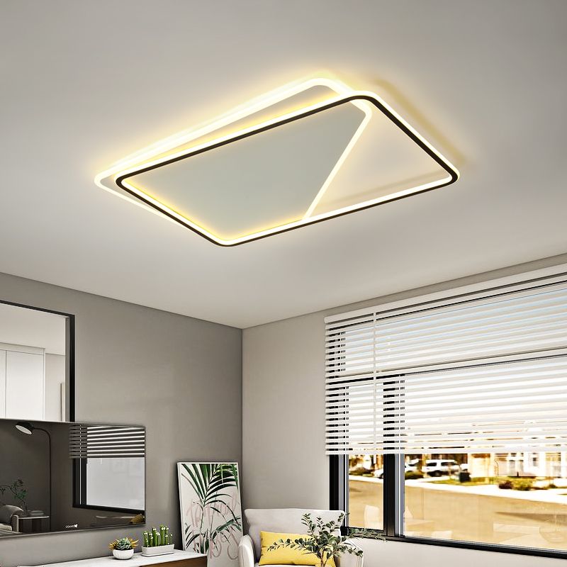 2021北歐現代簡約鐵藝鋁材亞克力LED客廳臥室吸頂燈