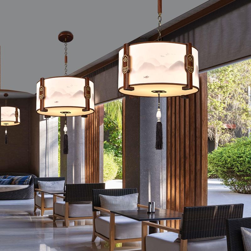 中式仿古實木燈茶酒樓餐廳走廊陽台飯店單頭小吊燈具
