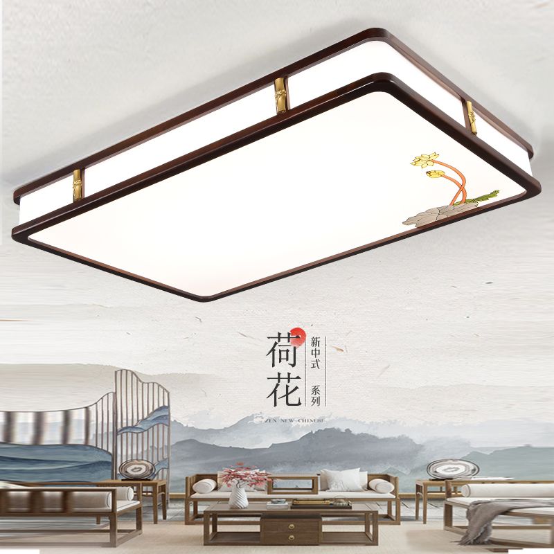 新中式木藝客廳臥室吸頂燈