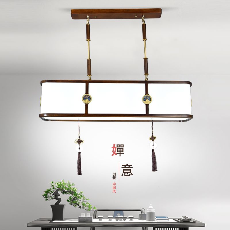 木藝走廊/過道/玄關 餐廳鏤空雕花中式吊燈