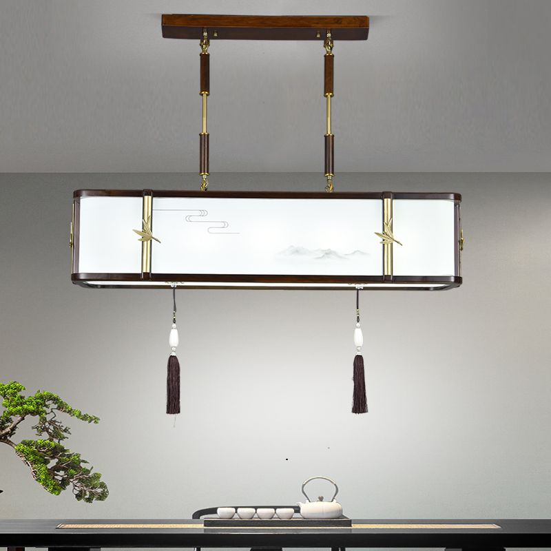 木藝走廊/過道/玄關 餐廳鏤空雕花中式吊燈