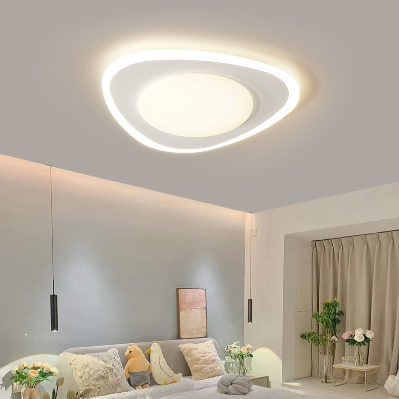 護眼溫馨奶油風極光臥室吸頂燈具現代簡約房間主燈