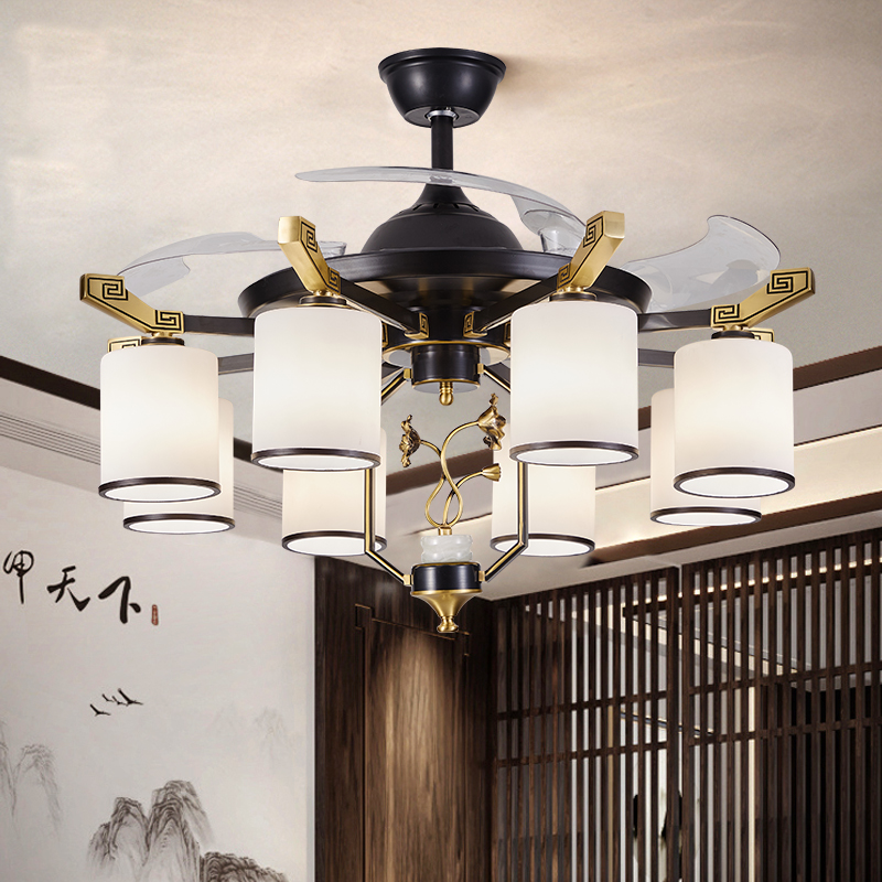 全銅新中式吊燈客廳燈具中國風大氣仿古臥室燈酒店包間茶樓餐廳燈
