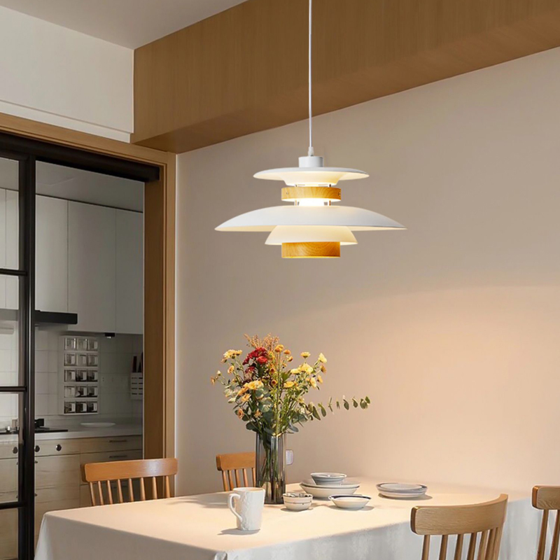 日式實木ph5吊燈現代簡約北歐丹麥設計師餐桌飯廳極簡創意燈具