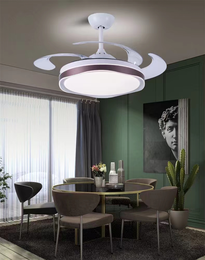 新款簡約現代北歐風扇燈客廳臥室餐廳一體風扇燈