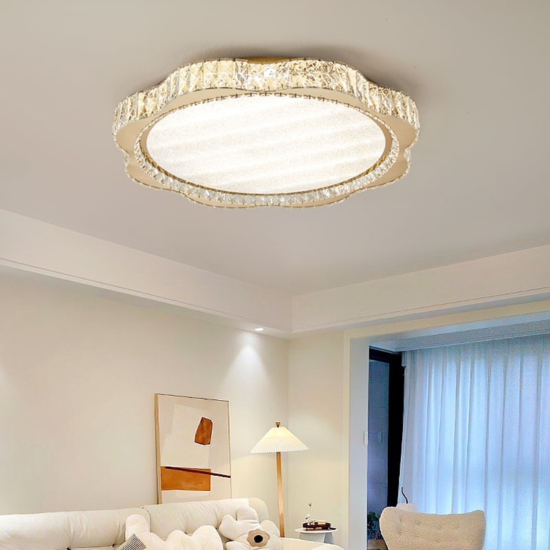 現代輕奢客廳吸頂燈大氣方形大廳主燈2024新款創意臥室水晶燈