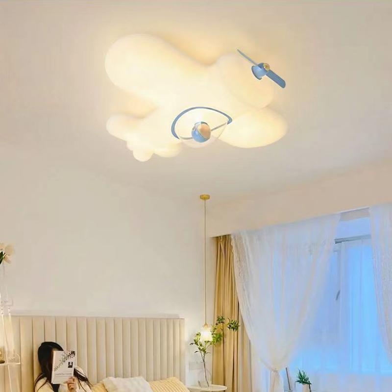 簡約現代兒童房燈新款奶油風男孩女孩房間臥室吸頂燈燈具