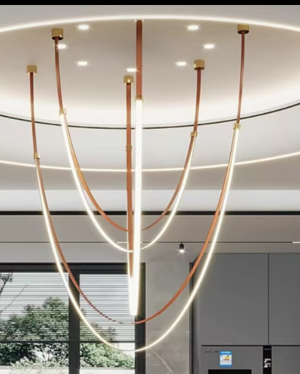 極簡專用吊燈現代簡約設計師別墅客廳餐廳吧台幾何